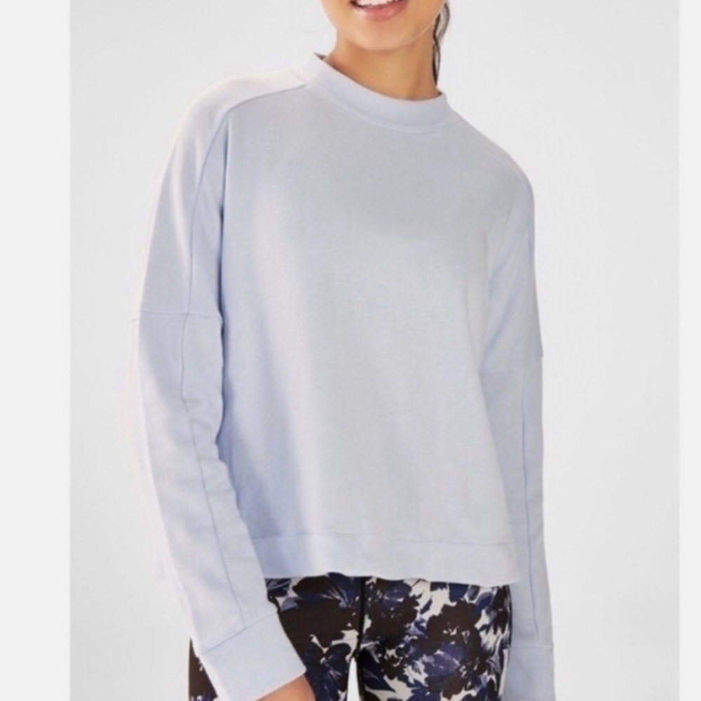 Fabletics Soft Blue Terry Pullover